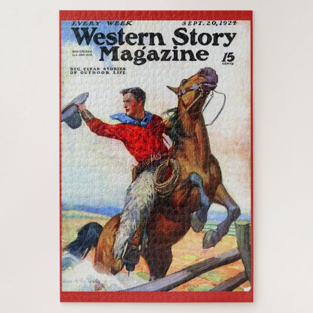 1924 Western Story magazine cover Jigsaw Puzzle (Vertical)