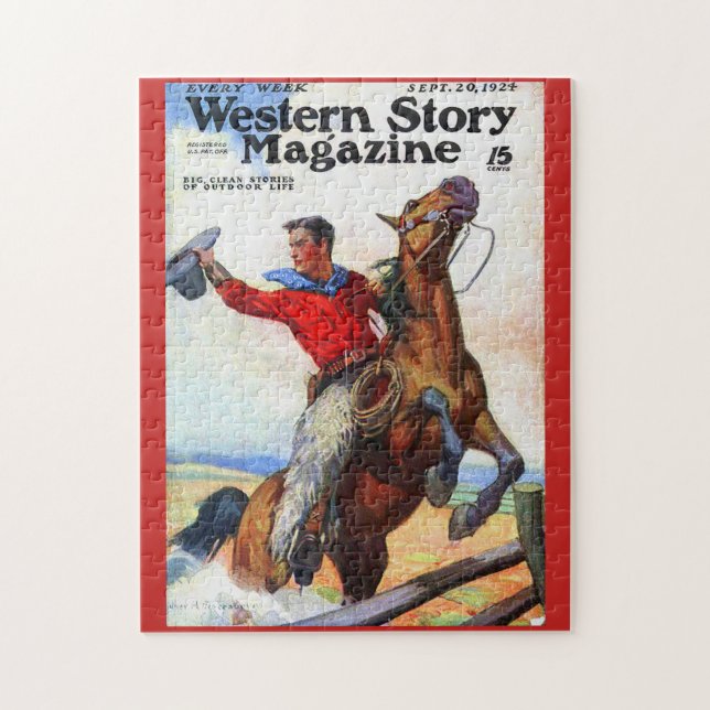1924 Western Story magazine cover Jigsaw Puzzle (Vertical)