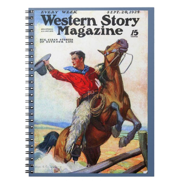 1924 Western Story magazine cover Notebook (Front)