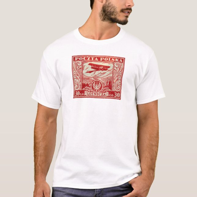 1925 30gr Polish Airmail Stamp T-Shirt (Front)