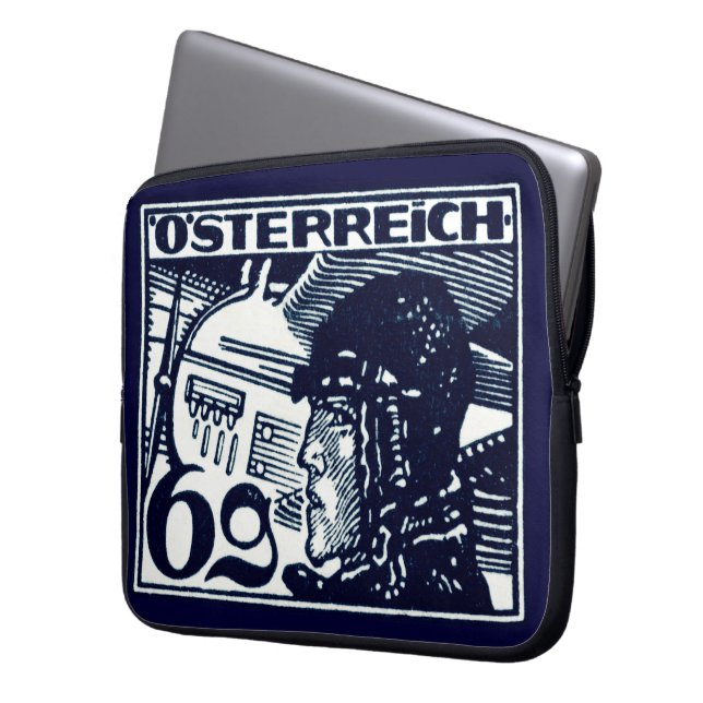 1925 Austrian Air Mail Laptop Sleeve (Front Left)