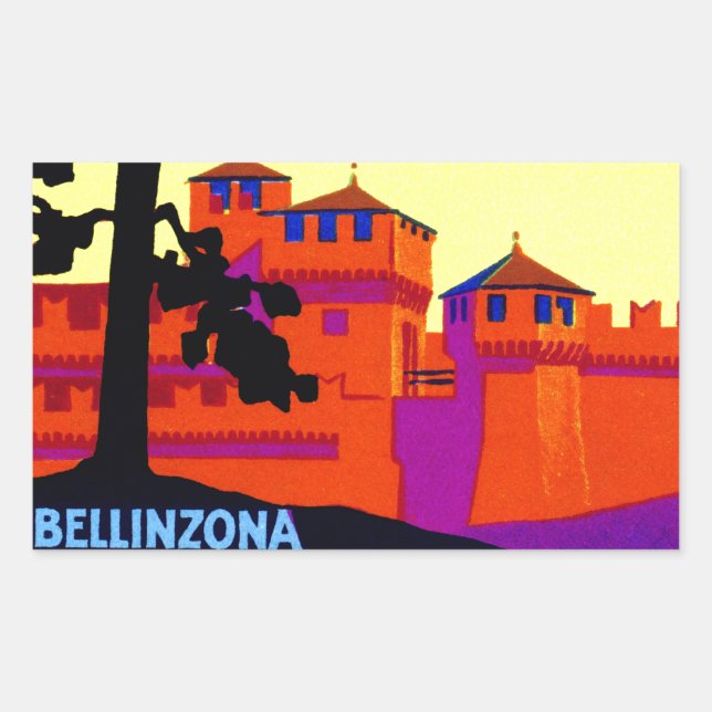 1925 Bellinzona Switzerland Rectangular Sticker (Front)