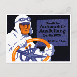1925 Berlin Car Show Poster Postcard