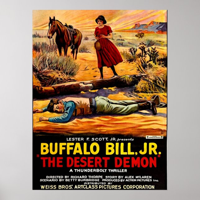 1925 Buffalo Bill, Jr. - Desert Demon movie poster (Front)