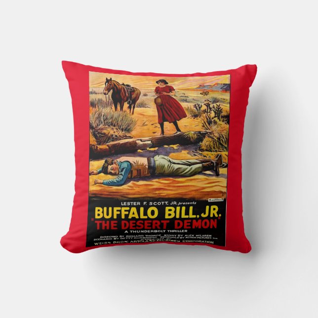 1925 Buffalo Bill, Jr. - Desert Demon movie poster Cushion (Front)