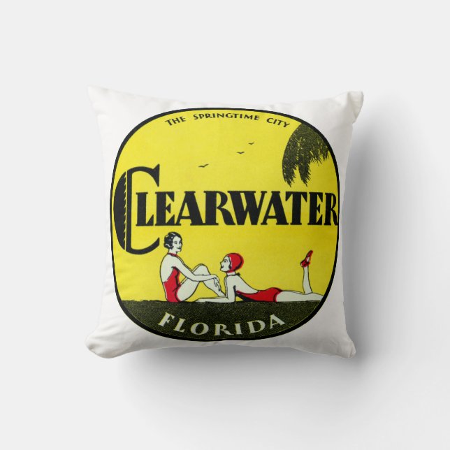 1925 Clearwater Florida Cushion (Front)
