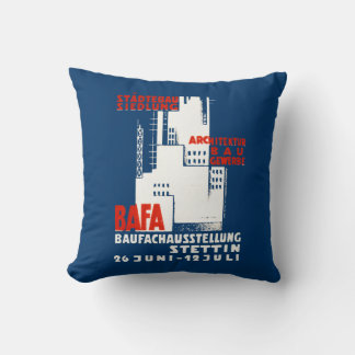 1925 Construction Exposition Poster Cushion