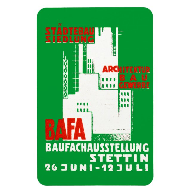 1925 Construction Exposition Poster Magnet (Vertical)