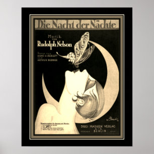 1925 Deco "Die Nacht der Nachte" Poster