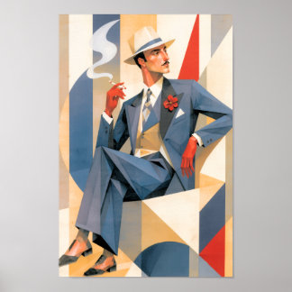 1925 Elegant Man Poster