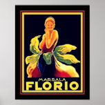 1925 Florio Marsala Wine Ad Poster<br><div class="desc">Vibrant,  1925,  Art Deco Advertisement for Florio Marsala Wine by Marcello Dudovich.</div>