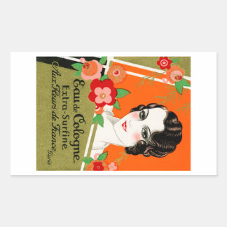 1925 Flowers of France Perfume Rectangular Sticker