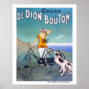 1925 French Bicycle Advertisement Poster