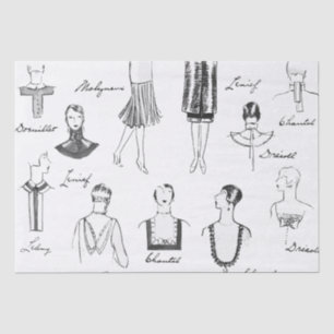 1925 French Fashions Tissue Paper v. 2