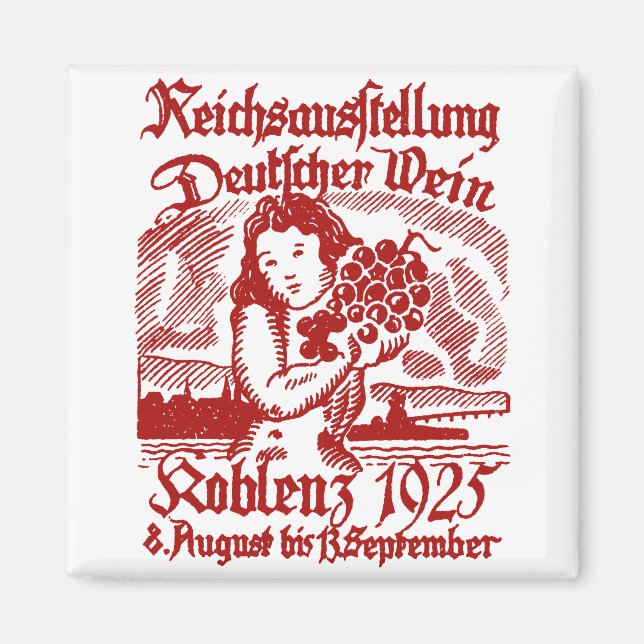 1925 German Wine Festival Magnet (Front)