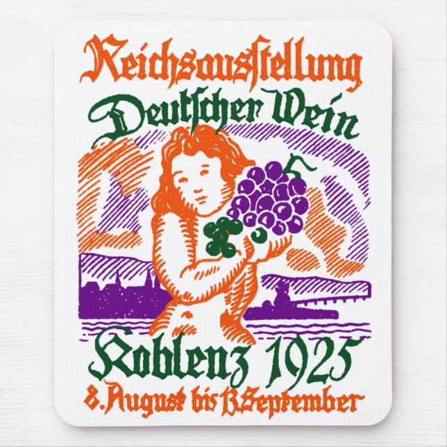 1925 German Wine Festival Mouse Mat (Front)