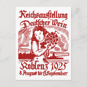 1925 German Wine Festival Postcard