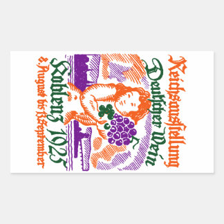 1925 German Wine Festival Rectangular Sticker