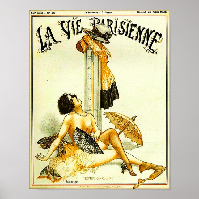 1925 La Vie Parisienne French Magazine Cover Poster (Front)