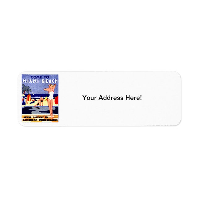 1925 Miami Beach Travel Poster (Front)