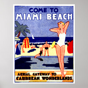 1925 Miami Travel Poster