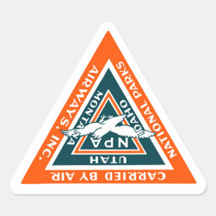 1925 National Parks Airways Triangle Sticker