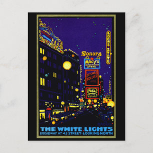 1925 New York City at Night Postcard
