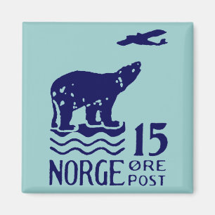 1925 Norwegian Polar Bear Magnet