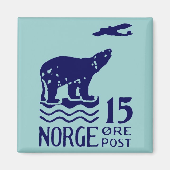 1925 Norwegian Polar Bear Magnet (Front)
