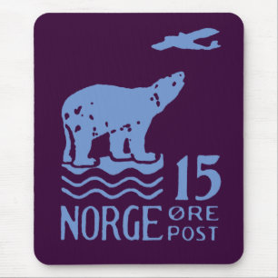 1925 Norwegian Polar Bear Mouse Mat