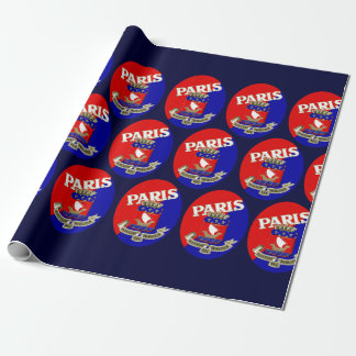 1925 Paris Luggage Label Wrapping Paper
