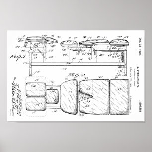 1925 Vintage Chiropractic Table Patent Art Print