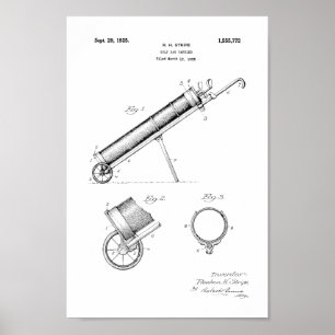 1925 Vintage Golf Bag Patent Art Print