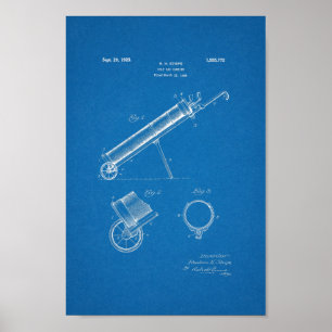 1925 Vintage Golf Bag Patent Blueprint Art Print