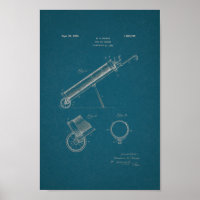 1925 Vintage Golf Bag Patent Blueprint Art Print