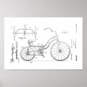 1925 Vintage Tricycle Patent Art Print