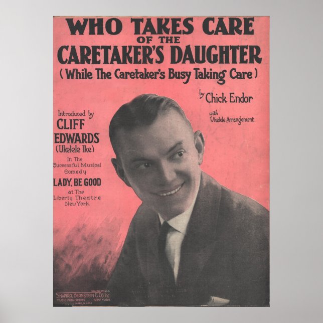 1925 Who Takes Care of the Caretaker's Daughter Poster (Front)