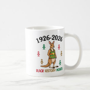 1926 2026 Black History Month Kangaroo Centennial  Coffee Mug