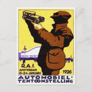 1926 Car Show Poster Postcard