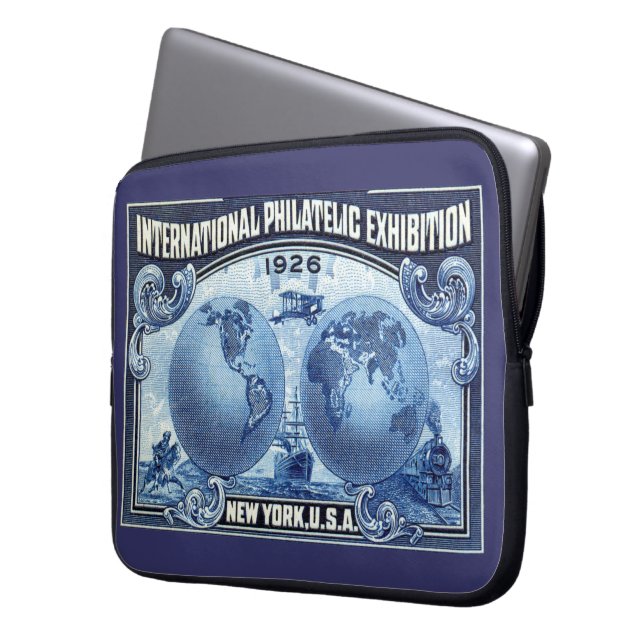1926 International Philatelic Expo New York Laptop Sleeve (Front Left)