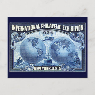1926 International Philatelic Expo New York Postcard
