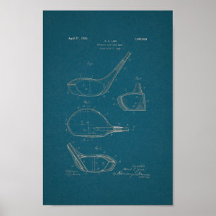 1926 Vintage Golf Club Patent Blueprint Art Print