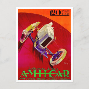 1927 Amilcar vintage racing ad Postcard