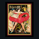 1927 Art Deco Reigen Cabaret Cover Poster<br><div class="desc">Vibrantly coloured,  Art Deco cover for Reigen magazine featuring cabaret performers. Standard 16x20 shown here-standard 11x14 and 8x10 also available,  as well as,  custom sizes and canvas.</div>