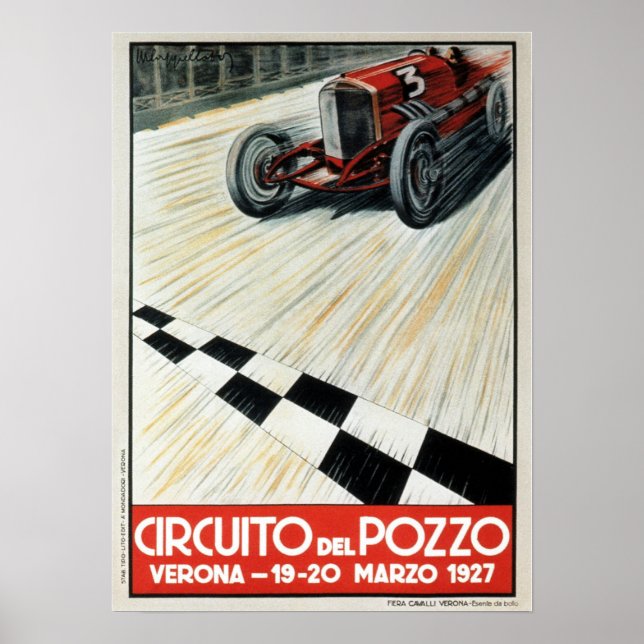 1927 Circuito del Pozzo Verona Auto Race Poster (Front)