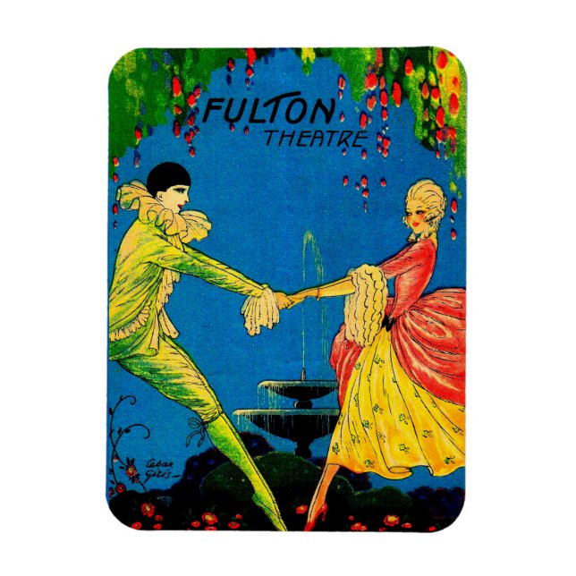 1927 Fulton Theatre program cover art Magnet (Vertical)