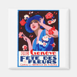 1927 Geneva Flower Show Poster Magnet