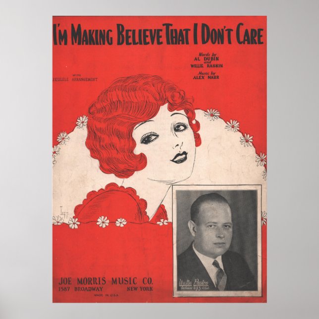 1927 I'm Making Believe I Don't Care You Poster (Front)