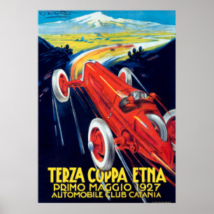1927 ITALY Coppa Etna Poster