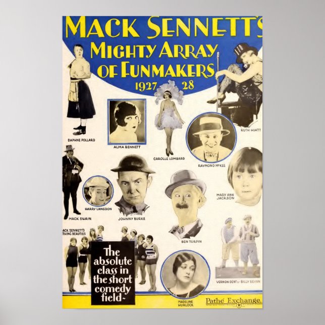 1927 Mack Sennett Studio comedians exhibitor ad Poster (Front)